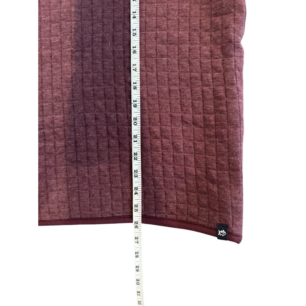 Men’s XL Maroon Quilted Quarter Zip Pullover Sweater Long Sleeve Casual Comfort - Picture 8 of 8